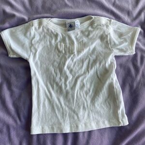 Petit Bateau White Kids Tee Shirt